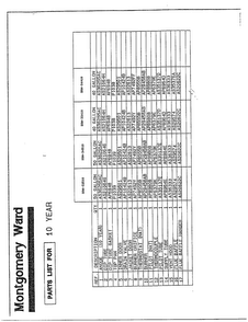 10 Year Parts List Diagram and Parts List for 62143-0A  Admiral Refrigerator