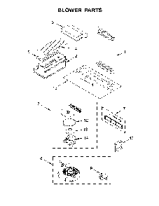 Blower Parts Diagram and Parts List for 66442793710  Kenmore Range