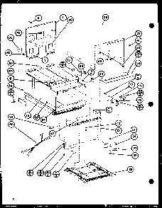 Cabinet Parts Diagram and Parts List for RC-10SE P76881-7M Amana Microwave