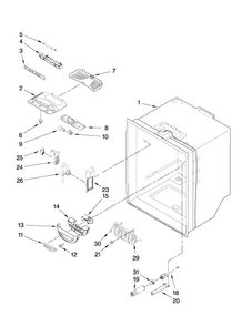 Refrigerator Liner Parts Diagram and Parts List for JFC2290VPR2  Jenn-Air Refrigerator