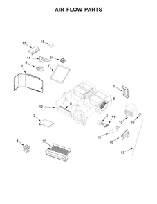 Air Flow Parts Diagram and Parts List for MMV4205DH2  Maytag Microwave