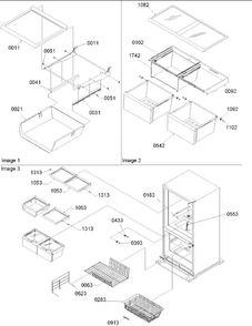 Shelving Diagram and Parts List for BRF20VSE-P1321303WS  Amana Refrigerator
