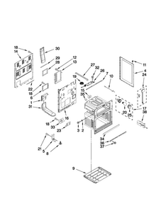 Chassis Parts Diagram and Parts List for MER6757BAS15  Maytag Range