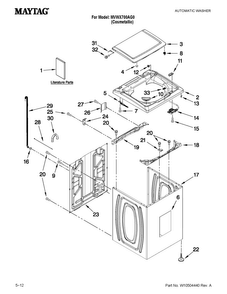 Part Location Diagram of W10420444 Whirlpool TOP