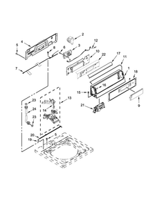 Controls And Water Inlet Parts Diagram and Parts List for MVW18PDBXW0  Maytag Washer