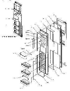 Freezer Door Diagram and Parts List for SRD20S4W-P1190801WW  Amana Refrigerator