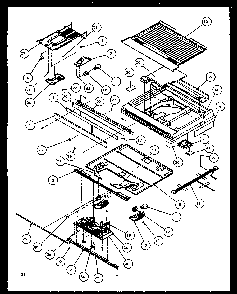 Divider Block Diagram and Parts List for TG18RBW-P1158303WW  Amana Refrigerator