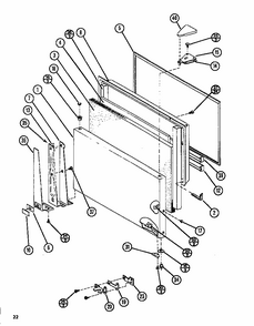 Door (tl20n/p1106213w) (tl20n/p1106214w) (tli20n/p1106222w) (tli20n/p1106223w) Diagram and Parts List for TL18N-P1106211W  Amana Refrigerator