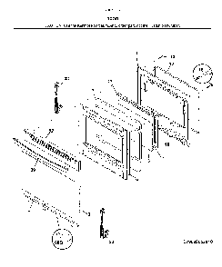 Door Diagram and Parts List for 79092659810  Kenmore Range