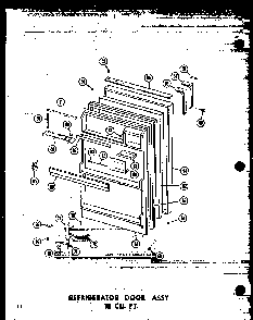 Section 20 Diagram and Parts List for TD20W-P60303-62W  Amana Refrigerator