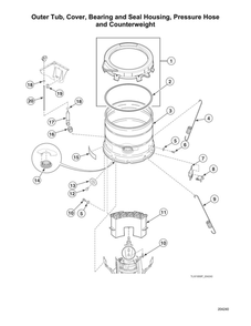 Part Location Diagram of 204383 Maytag Outer tub kit