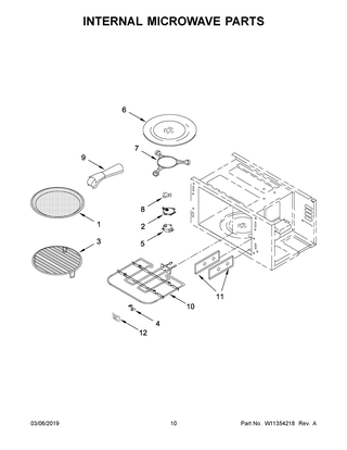 Internal Microwave Parts Diagram and Parts List for JMC2430DP02  Maytag Microwave