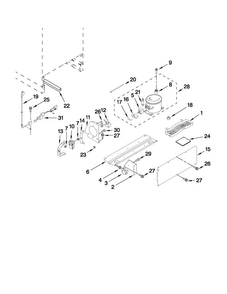 Unit Parts Diagram and Parts List for JUR248RYEP00  Jenn-Air Refrigerator