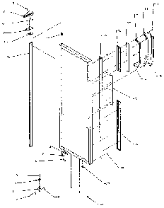 Refrigerator Door Hinge And Trim Diagram and Parts List for SXD27N-P1162411W  Amana Refrigerator