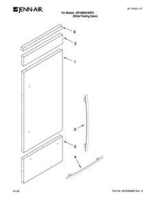 Panel Kit Parts Diagram and Parts List for JPK36BNXWSF0  Jenn-Air Refrigerator