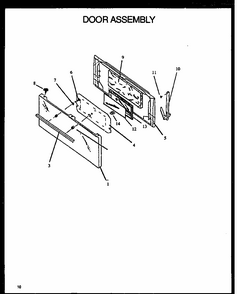 Door Assembly Diagram and Parts List for GBE22AAOEPT P1137994NW Amana Range
