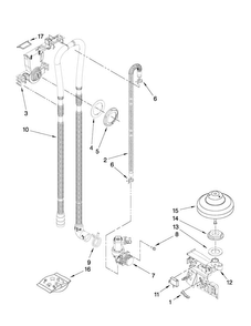 Fill, Drain And Overfill Parts Diagram and Parts List for MDB7749SAW1  Maytag Dishwasher