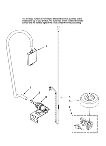 Fill And Overfill Parts Diagram and Parts List for MDBH955AWS40  Maytag Dishwasher