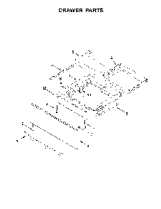 Drawer Parts Diagram and Parts List for 66495223710  Kenmore Range
