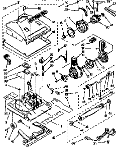 Nozzle And Motor Parts Diagram and Parts List for 1163032490C  Kenmore Upright Vacuum