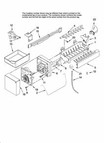 Icemaker Parts, Optional Parts (not Included) Diagram and Parts List for G32027WEKB11  Maytag Refrigerator