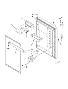 Refrigerator Door Parts Diagram and Parts List for 5VM9BXGFYW00  Maytag Refrigerator