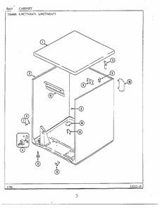 Cabinet Diagram and Parts List for LNC7745A71  Maytag Dryer