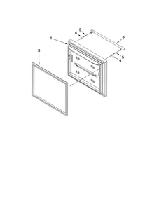 Freezer Door Parts Diagram and Parts List for JBD2286KEB3  Jenn-Air Refrigerator
