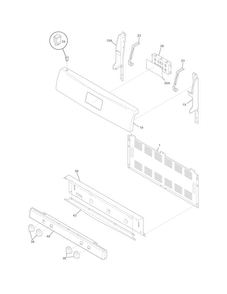 Backguard Diagram and Parts List for CRG3150PWA  Crosley Range