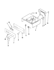 Control Panel Parts Diagram and Parts List for CWE4100ACB10  Maytag Wall Oven