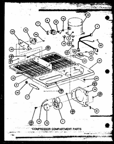 Compressor Compartment Parts (tl22m/p7858515w) (tli22m/p7858525w) Diagram and Parts List for TLI22M-P7858524W  Amana Refrigerator