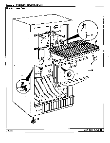 Freezer Compartment Diagram and Parts List for DNF17HX X5Z53 Maytag Refrigerator