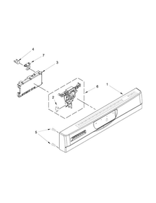 Control Panel And Latch Parts Diagram and Parts List for JDB3650AWR5  Jenn-Air Dishwasher