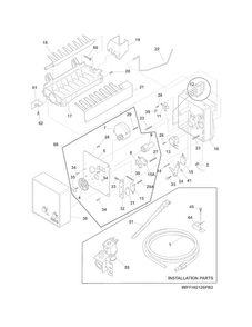 Ice Maker Diagram and Parts List for CRT185IPW3  Crosley Refrigerator