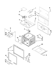 Oven Parts Diagram and Parts List for YJDRP436WP00  Jenn-Air Range
