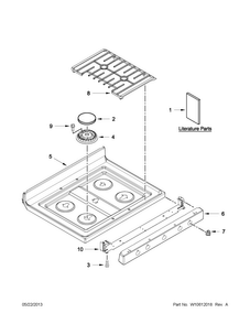 Cooktop Parts Diagram and Parts List for MGR8775AB1  Maytag Range