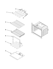 Internal Oven Parts Diagram and Parts List for MEW7530DE00  Maytag Wall Oven
