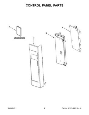 02 - Control Panel Parts Diagram and Parts List for YMMV4205DS2  Maytag Microwave Oven Combo