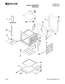 Oven Parts Diagram and Parts List for JJW9530DDR15  Jenn-Air Wall Oven