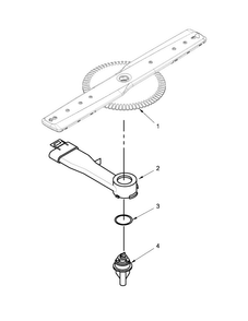 Lower Washarm Parts Diagram and Parts List for MDB8959SBW0  Maytag Dishwasher