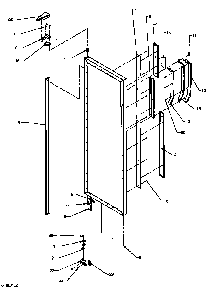 Refrigerator Door Hinge And Trim Parts Diagram and Parts List for SS22NBW-P1162706WW  Amana Refrigerator