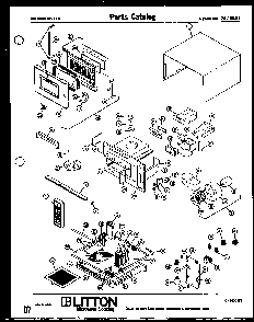 Replacement Parts Diagram and Parts List for 70 5001 Amana Microwave