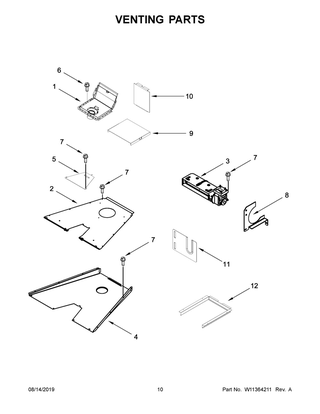 Venting Parts Diagram and Parts List for JGRP436HM00  Maytag Range