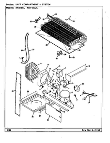 Unit Compartment & System Diagram and Parts List for NNT156L CC02A Maytag Refrigerator