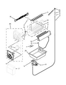 Icemaker Parts Diagram and Parts List for JFC2290VTB5  Jenn-Air Refrigerator
