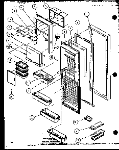 Machine Compartment - Tecumseh Compressor Diagram and Parts List for 35541W-P1121709WW  Amana Refrigerator