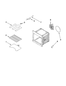 Internal Oven Parts Diagram and Parts List for MEW6630DDW20  Maytag Wall Oven