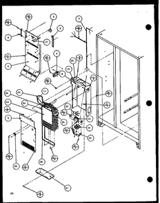 Evaporator And Air Handling Diagram and Parts List for BHK2-P1100602W  Amana Refrigerator