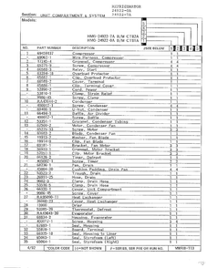Unit Compartment And System Page 2 Diagram and Parts List for 24922-7A  Admiral Refrigerator