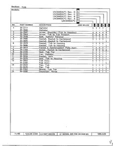 Tub Page 2 Diagram and Parts List for 6443A  Norge Washer